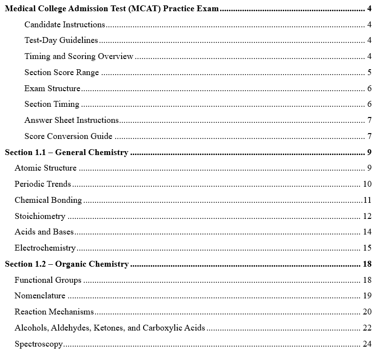 MCAT Practice Exam Medical College Admission Test 2026