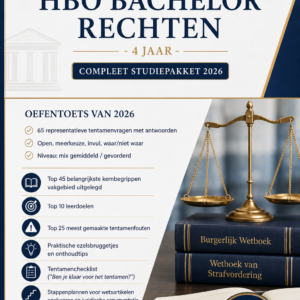 NCOI HBO Rechten 2026 – Compleet Studiepakket | Oefentoets, Antwoorden, Kernbegrippen, Leerstof & Tentamenvoorbereiding