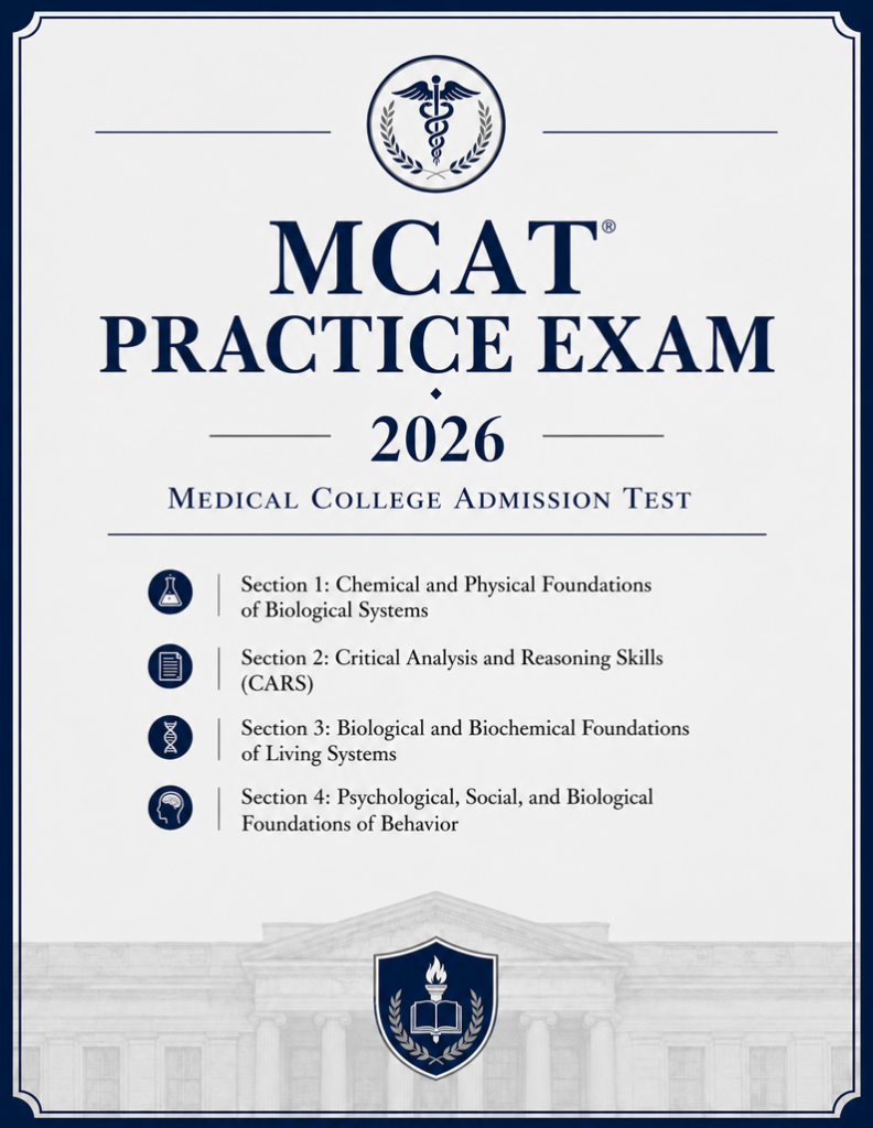 MCAT Practice Exam 2026 Edition: Full-Length MCAT Practice Test with Answers & Explanations